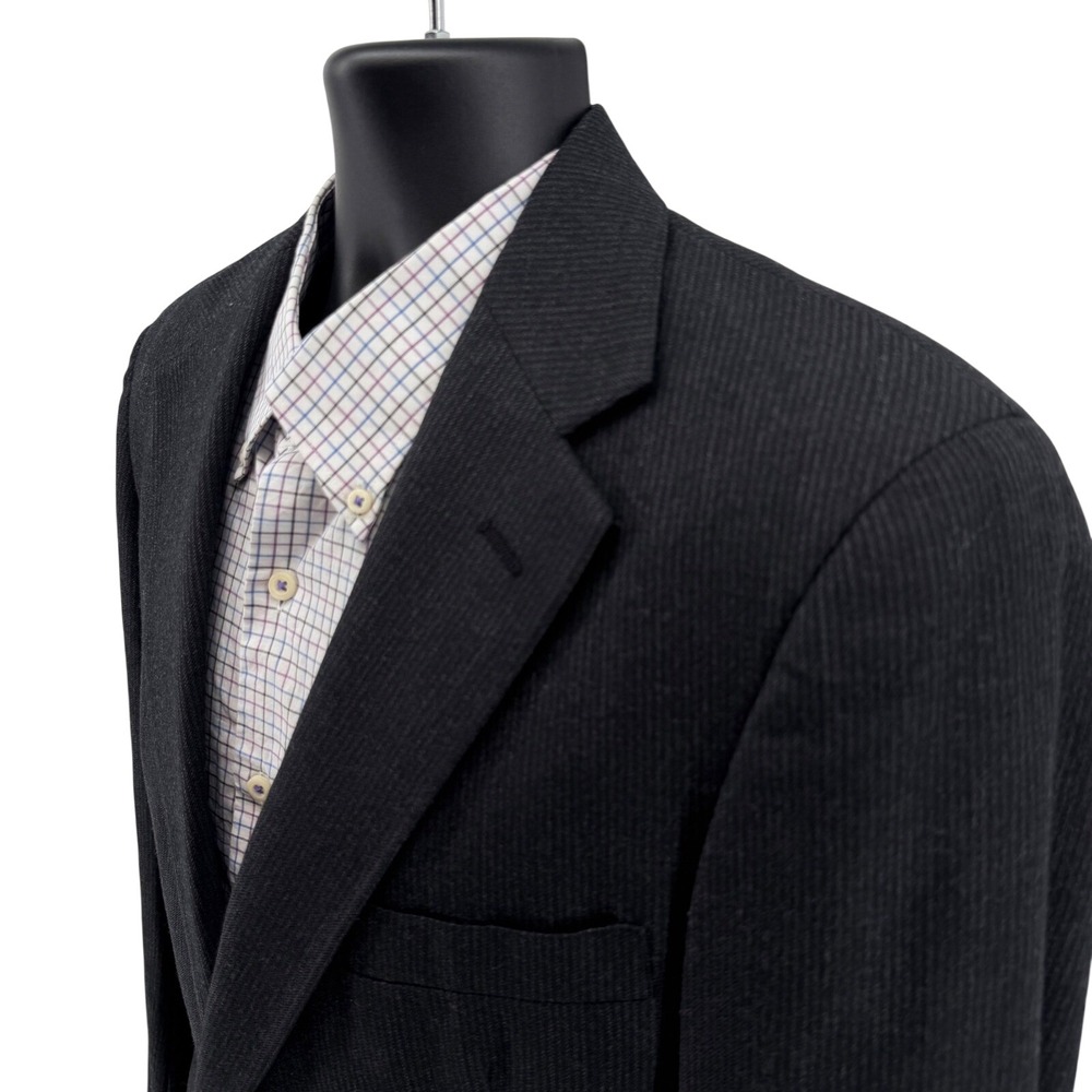 Polo Ralph Lauren University Club Blazer Mens 40S Gray Pinstripe Wool Two Button